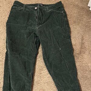 Urban Outfitters Forest Green High-Rise Corduroy Pants